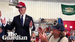 Joe Biden dons Trump hat in show of unity at event commemorating 9/11