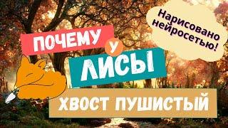 Почему у лисы хвост пушистый | Cказки | Нейросеть!