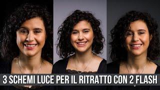 3 SCHEMI DI ILLUMINAZIONE per il RITRATTO con 2 PUNTI LUCE | Tutorial fotografia con il flash