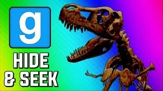 Gmod Hide and Seek Funny Moments - Dinosaur Museum, Peeking Game, Delirious's Closet (Garry's Mod)