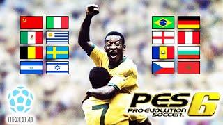 JOGANDO PRO EVOLUTION SOCCER 6 - COPA DO MUNDO DE 1970 - PES 6/PC  - WORLD CUP 1970 - BRASIL