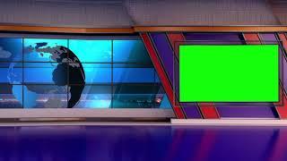 TV News Green Screen Chroma Key Background