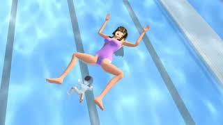 Young mother gives birth to baby in swimming pool | Sad Story | Sakura School Simulator