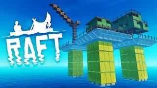 BUILDING AN OIL RIG! Raft Creative Mode Gameplay