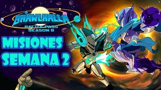 GUIA Misiones SEMANA 2 Pase De Batalla 5 BRAWLHALLA  GOLPEA A TUS OPONENTES HACIA ABAJO AL OLVIDO 