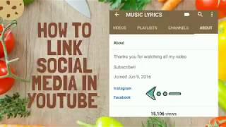 How To Link Our Social Media in YouTube (Part About)