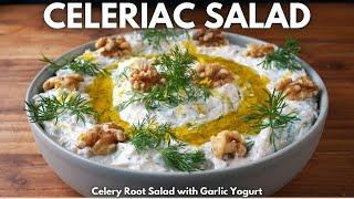 QUICK and CREAMY Celery Root Salad: NO-COOK 15-Minute Mezze