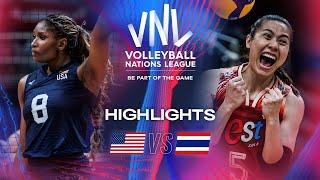  USA vs.  THA - Highlights | Week 1 | Women's VNL 2024