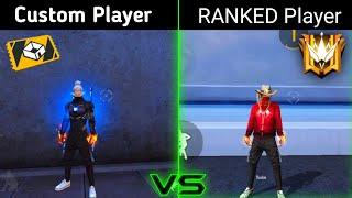 Custom players VS ranked players | smooth vs ultra graphics free fire | free fire smooth vs ultra