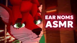 ASMR Fox noms your ears (TINGLY)  | Licking, mouth sounds, kisses, mic brushing