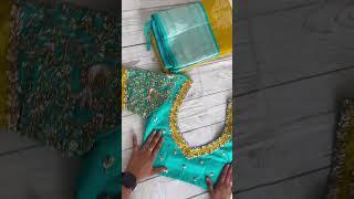 Blue colour bridal blouse collection