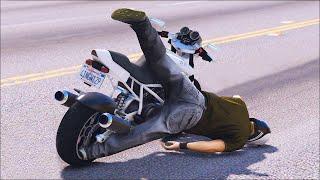 GTA 5 Crazy Motorcycle Crashes Episode 12 (Euphoria Physics Showcase)