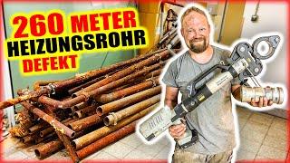 260 METER HEIZUNGSROHR VERROSTET - Abriss & neues Material | Home Build Solution