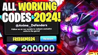 *NEW* ALL WORKING CODES FOR ANIME DEFENDERS IN 2024! ROBLOX ANIME DEFENDERS CODES
