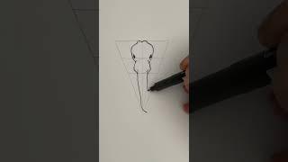 Draw  an elephant  | 60-Second Art Class! #shorts #art #drawingtutorial