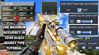 USE MAXIMUM ACCURACY IN YOUR DLQ33 SECRET TIPS TUTORIAL | CALL OF DUTY MOBILE