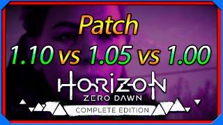 PC Horizon Zero Dawn 1.10 VS 1.05 VS 1.00 Update Patch Benchmark Performance Comparison 60 FPS Steam