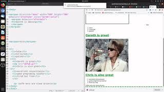 Gareth learns html programming