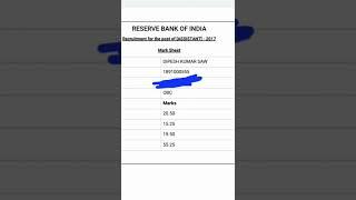 MY RBI ASSISTANT SCORECARD PRE 2017