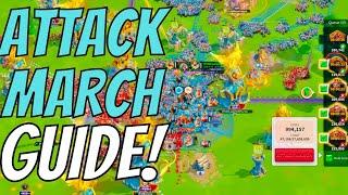 How To Use ATTACK MARCH in Rise of Kingdoms KvK!