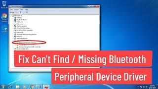 Fix Can't Find Bluetooth Peripheral Device Driver | Missing Bluetooth Peripheral Device Driver