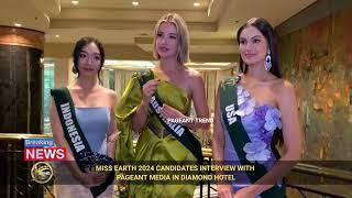 MISS EARTH 2024 CANDIDATES DURING PAGEANT MEDIA INTERVIEW