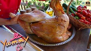 Cooking Giant Turkey In Mud Baked #food #cooking #giant #turkey #mud #baked