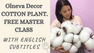 COTTON PLANT. FREE MASTER CLASS from the founder of the Studio of Large Flowers Olga Olneva. Part 1