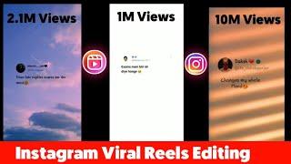 Instagram Viral reels Editing | TWEET Reels For Instagram (2021) | Viral Tweet Reels Kaise Banaye?