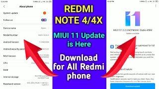 MIUI 11 update for Redmi note 4/4x//Redmi note 4 miui 11 stable update