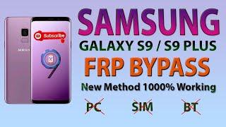 Samsung S9/S9 Plus FRP Bypass 2020 Android 10 Q | Without PC No Sim No Talkback No Bluetooth Method