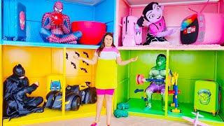 Four Colors Playhouse Superheroes + more videos for kids with Adriana and Ali