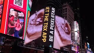 Sake Commercial with Tiffany from California Tokio Japan on Times Square billboards campaign