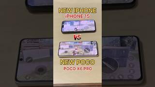 POCO X6 PRO VS iPHONE 15 PRO-BGMI TEST #pocox6pro #pocox6pro #iphone #shortsfeed #shorts