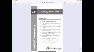 11+ Verbal Reasoning - Synonyms, Antonyms & Hidden Words (Exam Happy Verbal Worksheet #4)