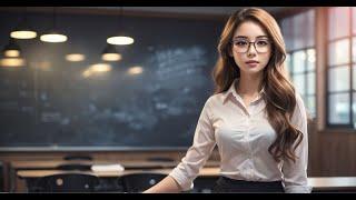 4K AI Art AI Lookbook Clip Beauty Glasses Teacher