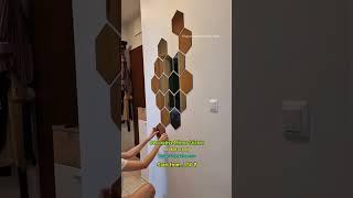 hexagon mirror sticker order now bhjanvarityshop.com mobile 9408701009 #decoration #walldecor