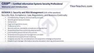 CISSP Certification Introduction - The 8 CISSP domains or CBKs (Common Bodies of Knowledge) 2018