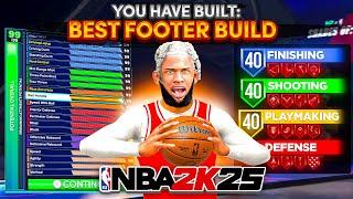 *NEW* BEST FOOTER BUILD IS BREAKING NBA 2K25! BEST 99 REBOUNDING + SHOOTING CENTER BUILD ON NBA 2K25