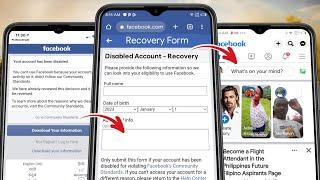 NEW! How to Recover Disabled Facebook Account Without ID 2024