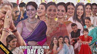 UNCUT - North Bombay Biggest Durga Puja 2024 | Day 03 | Kajol, Ajay, Yug, Rani, Jaya B, Alia