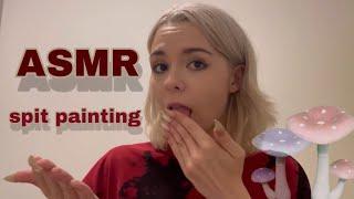 ASMR SPIT PAINTING YOUR MAKEUP  // АСМР МАКИЯЖ СЛЮНКОЙ ( звуки рта, шепот )