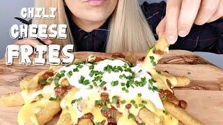 ASMR Chili Cheese Fries Eating Sounds *No Talking