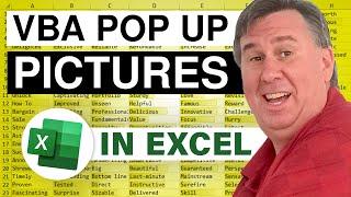 Excel - Automate Adding Pop-Up Pictures to Excel Cells with VBA Macros - Episode 1108