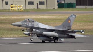 2 Lockheed Martin F-16AM Fighting Falcon Romanian Air Force 1609 1616 arrival RAF Fairford RIAT 2024