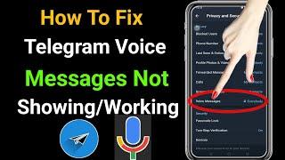How To Fix Telegram Voice Messages Not Showing/Working || Fix telegram voice messages