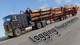 BeamNG Drive - Logging Truck Rampage (Road Rage)