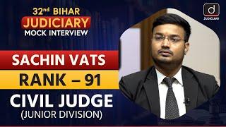 Sachin Vats, Rank – 91 | Civil Judge | 32nd Bihar Judicial Services Topper | Drishti Judiciary