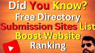 Free Directory Submission Sites List  Website Ranking Top Directory Listing Sites 2025