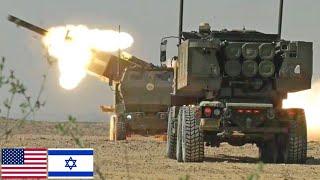 U.S. Marines in Israel. Powerful HIMARS and MLRS missile systems in action.